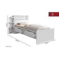 Cama Solteiro Baú Isa Branco: Otimize Seu Espaço! - imagem 2