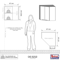 Armário Aéreo de Canto Paris: Otimize seu Espaço! - imagem 2