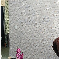 Papel de Parede 3D Dourado e Cinza: Transforme Seu Espaço! - imagem 2