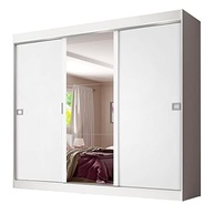 Guarda-Roupa Casal Napoli 3 Portas de Correr com Espelho - Design Moderno e Espaçoso - imagem 4