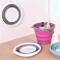Balde de Silicone Dobrável 10L com Suporte - Portátil, Reutilizável e Espaçoso - imagem 3