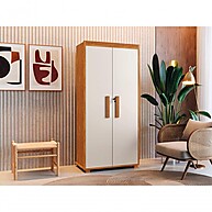 Armário Multiuso Atenas MDF Nature-off White – Versátil e Espaçoso - imagem 2