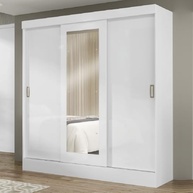 Guarda-Roupas Mônaco 3 Portas de Correr com Espelho - Design Moderno e Espaçoso para Casal - imagem 3