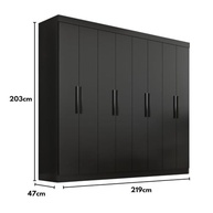 Guarda-Roupa Casal Lisboa 8 Portas 4 Gavetas - Design Moderno e Espaçoso - imagem 3