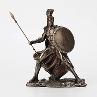 Estátua Rei Espartano Leonidas 19,5 cm - Resina Bronze Fundida a Frio - Decoração e Colecionismo - imagem 2