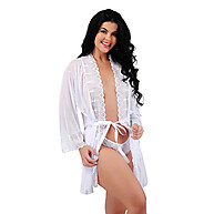 Robe de Tule Sensual com Renda e Calcinha para Noites Especiais - imagem 1