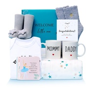 Presente Especial para Novos Pais - Kit Completo com Canecas, Cobertor, Macacão e Mais - imagem 1