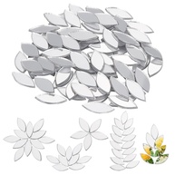OLYCRAFT 300 Peças Mosaico Autoadesivo Folhas Espelhadas 0,4x0,2pol - Acrílico Prata DIY Decoração - imagem 1