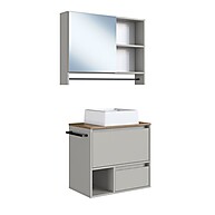 Gabinete Suspenso Banheiro 60cm + Cuba e Espelheira - imagem 2