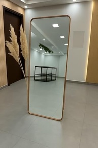 Espelho Retangular com Suporte de Chão em Alumínio 170x70cm - Rose Gold Corpo Inteiro - imagem 2
