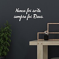 Espelho Decorativo com Frase em Acrílico – Nunca Foi Sorte - imagem 1