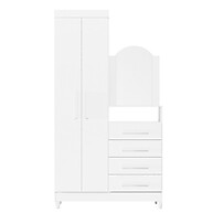 Guarda-Roupa New Capri: 2 Portas, 4 Gavetas e Espelho - imagem 2