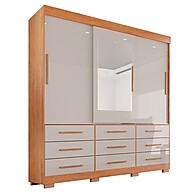 Guarda-Roupa Casal Luana: 9 Gavetas e Espelho! - imagem 2
