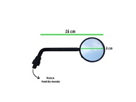 Espelho Retrovisor Mini Bolinha Redondo Rosca Honda: Visibilidade e Estilo para Sua Moto! - imagem 3