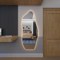 Espelho Orgânico com LED 150x60cm: Elegância e Luz - imagem 1