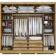 Guarda Roupa Casal Valencia: 6 Portas + Espelho - imagem 2