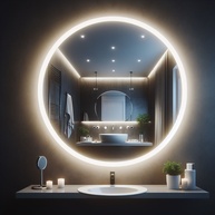 Espelho Redondo com LED 50cm: Elegância e Luz - imagem 1