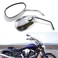 Espelhos Retrovisores Cromados 10mm para Motos Kawasaki, Suzuki e Mais - Visão Ampliada - imagem 5