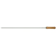 Espeto de Churrasco 85cm Mor: Aço Cromado e Madeira - imagem 1