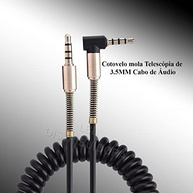Cabo Auxiliar P2xP2 Espiral 1.2m: Som Imersivo no Carro e Celular! - imagem 5
