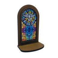 Oratório de Madeira com Imagem de Santo Espírito Santo - Decoração Sagrada Elegante - imagem 1