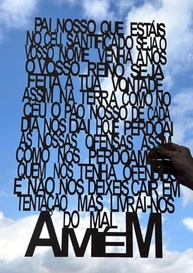 Quadro Oração Pai Nosso em MDF Crú 60x40cm - Recorte Decorativo para Parede com Inspiração Espiritual - imagem 4