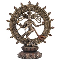 Estátua Hindu Shiva Nataraja Dançando em Bronze - Decoração Espiritual e Artística - imagem 1