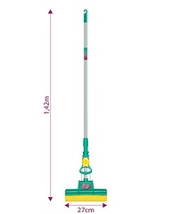 Mop Sekito com Esponja e Cabo de Inox - Lava e Seca Pisos com Facilidade, Cor Tiffany - imagem 3