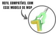 Refil Mop Dobrável PVA com Rodo e Esponja Flexível - Amarelo Absorvente - imagem 3