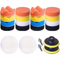 Almofada de Polimento de Esponja, 22 Peças para Vedação de Cera de Carro, Almofada de Esponja de Polimento Reutilizável Com Adaptador de Broca, Funciona Com Máquina de Polimento - imagem 1