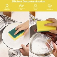 Pacote com 12 Esponjas Antiarranhões para Cozinha - Duráveis e Versáteis para Louças, Panelas e Superfícies Sensíveis - imagem 5