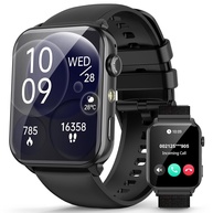 Smartwatch 1.91" LED Full Touch: 100+ Esportes, Chamadas Bluetooth, Assistente Voz - iOS/Android, 2 Pulseiras (Preto) - imagem 1