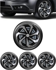 Jogo 4 Calotas Spider Aro 15 Esportivas para VW Gol, Polo, Fox, Up, Voyage, Virtus, Saveiro, Parati e SpaceFox - imagem 2