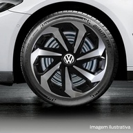 Jogo 4 Calotas Esportivas Spider Aro 13 Preto/Prata para VW Gol G2 G4 (1994-2008) - imagem 3