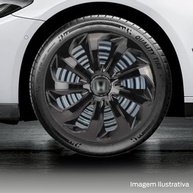 Jogo 4 Calotas Esportivas Velox Aro 15 Preto Brilhante para Honda Fit, City e Civic - imagem 3