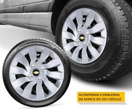 Jogo 4 Calotas Esportivas Street Prata Aro 14 para Chevrolet Onix (2013-2024) - imagem 4