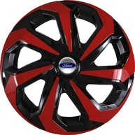 Jogo 4 Calotas Esportivas Spider Aro 14 Preto/Vermelho - Novo Ka, Fiesta, Focus - imagem 5