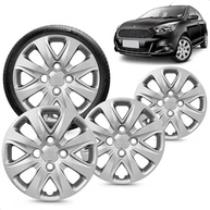 Kit 4 Calotas Esportivas Aro 14 Ka Hatch/Sedan 2015-2018 Prata Grid - Cubo Baixo - imagem 2