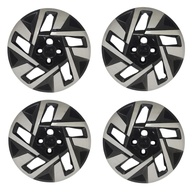 Kit 4 Calotas Esportivas Aro 15 - Design Moderno para Agile, Cobalt, Onix, Prisma, Spin e Montana (Preto/Prata) - imagem 1
