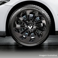Jogo 4 Calotas Esportivas Velox Aro 14 Preto Brilhante - Sandero, Logan, Clio, Megane, Fluence, Symbol - imagem 3