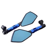 Espelho Retrovisor Esportivo Universal Azul para Moto - Estilo e Segurança - imagem 1