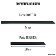 Jogo Friso Lateral Pintado Corolla (Cinza Celestial) - Design Esportivo e Proteção - imagem 3