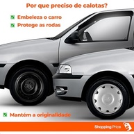 Kit 4 Calotas Aro 13 Gol Parati G3 2000-2005 Grid Prata - Design Esportivo e Fixação Segura - imagem 3