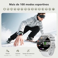 Smartwatch Redondo AMOLED 1.43" com Chamadas Bluetooth | 130+ Modos Esportivos | IP68 | Android/iOS - imagem 4
