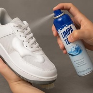 kit 2 Limpa Tênis Premium Espuma Magica para Calcados Petroplus Nylon Borracha Tecido Couro Sintetico - imagem 3