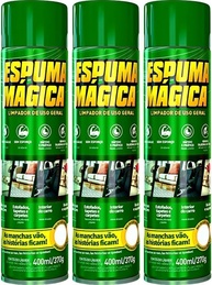 Kit 3x Limpador de Tênis e Sapatos - Espuma Mágica Pro Auto - imagem 1