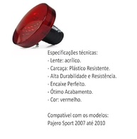 Lanterna Traseira Pajero Sport 2007-2010 Esquerda Vermelha - Peça de Reposição Essencial - imagem 3