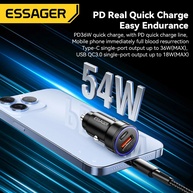 Carregador Automotivo Essager 54W: Carga Turbo! - imagem 2