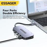 Hub USB-C Essager: 11 em 1, 4K e RJ45 - imagem 2