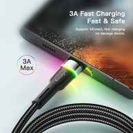 Cabo USB-C Essager RGB: Carregamento Turbo e Dados! - imagem 2